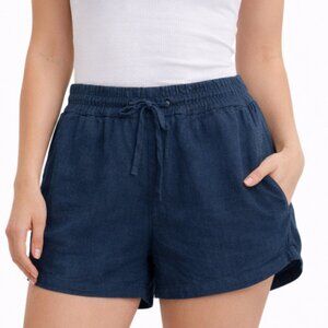 XXI Navy Blue Drawstring Casual Shorts Women’s Size M Lounge Travel Summer